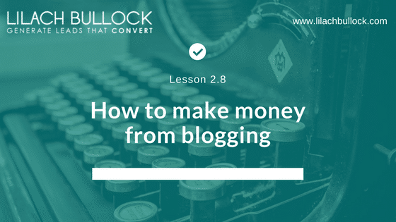 How to make money from blogging 