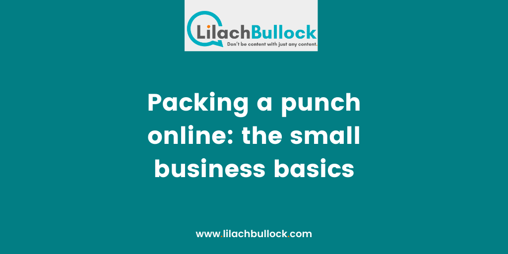 Packing a punch online the small business basics