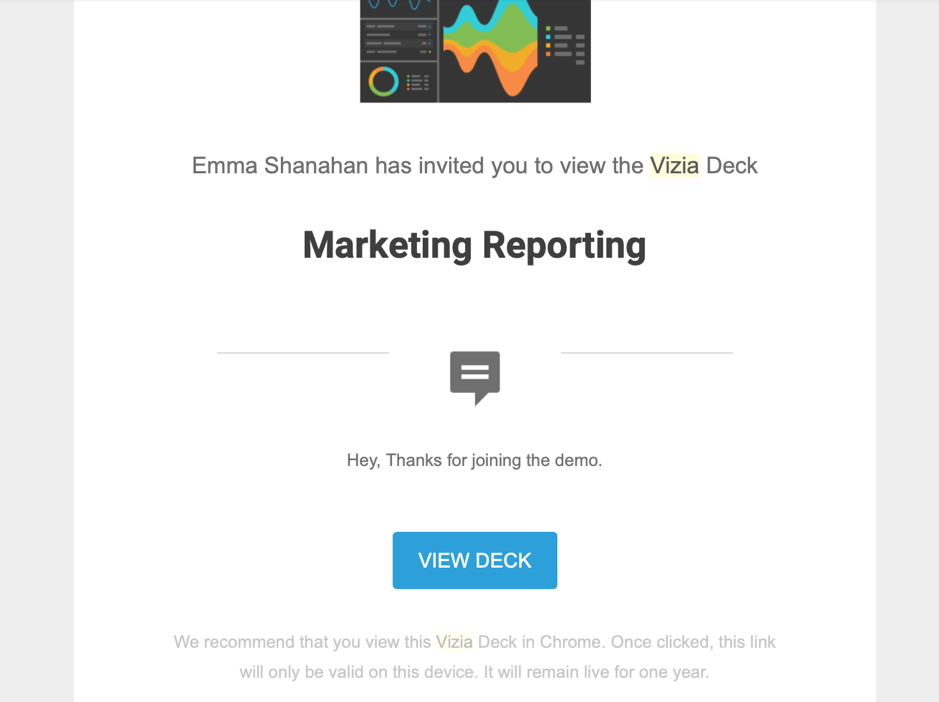 vizia marketing report screenshot