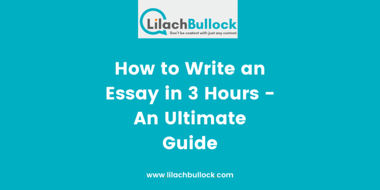 how to write an essay in three hours