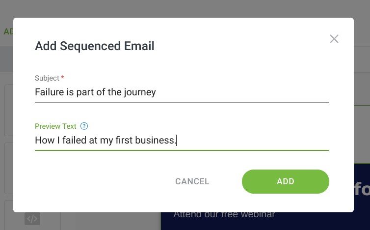 PushSend adding emails