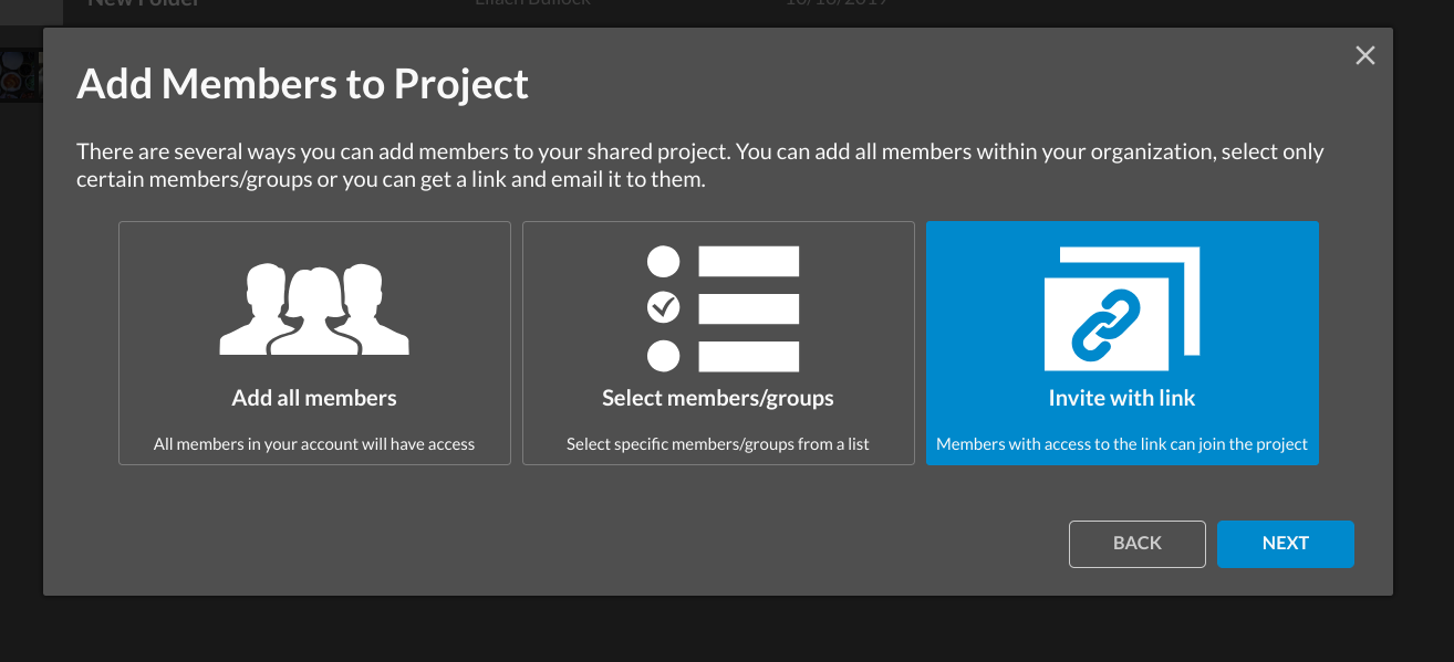 wevideo add members to project