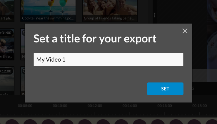 wevideo save title