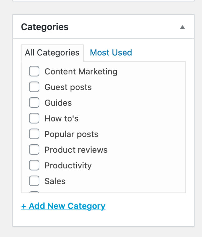 how to add a category in wordpress