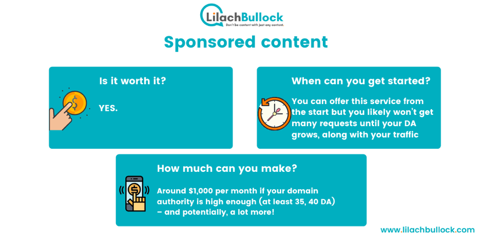 How to make money blogging with sponsored content