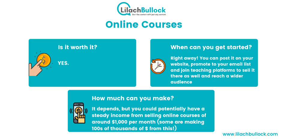 How to make money blogging with online courses