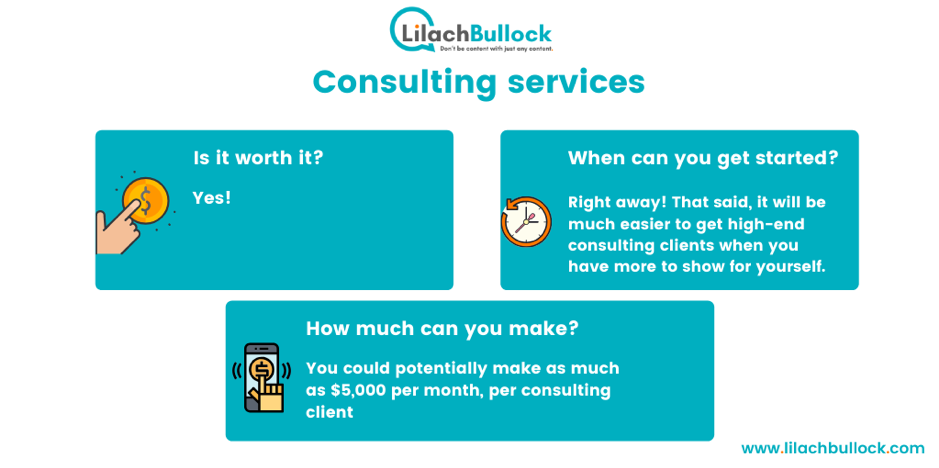 Make money blogging with consulting services