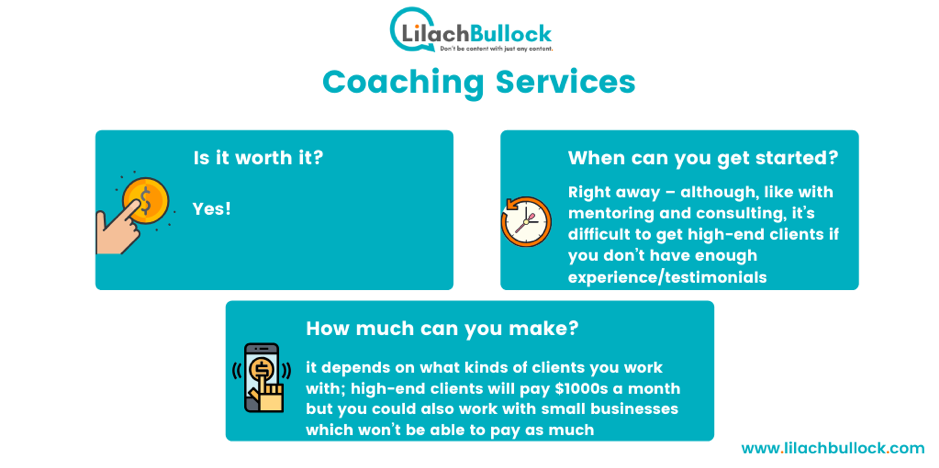 Making money blogging with coaching services