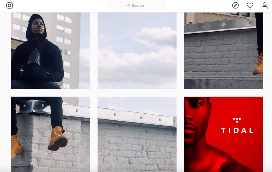 Instagram visual content strategy example