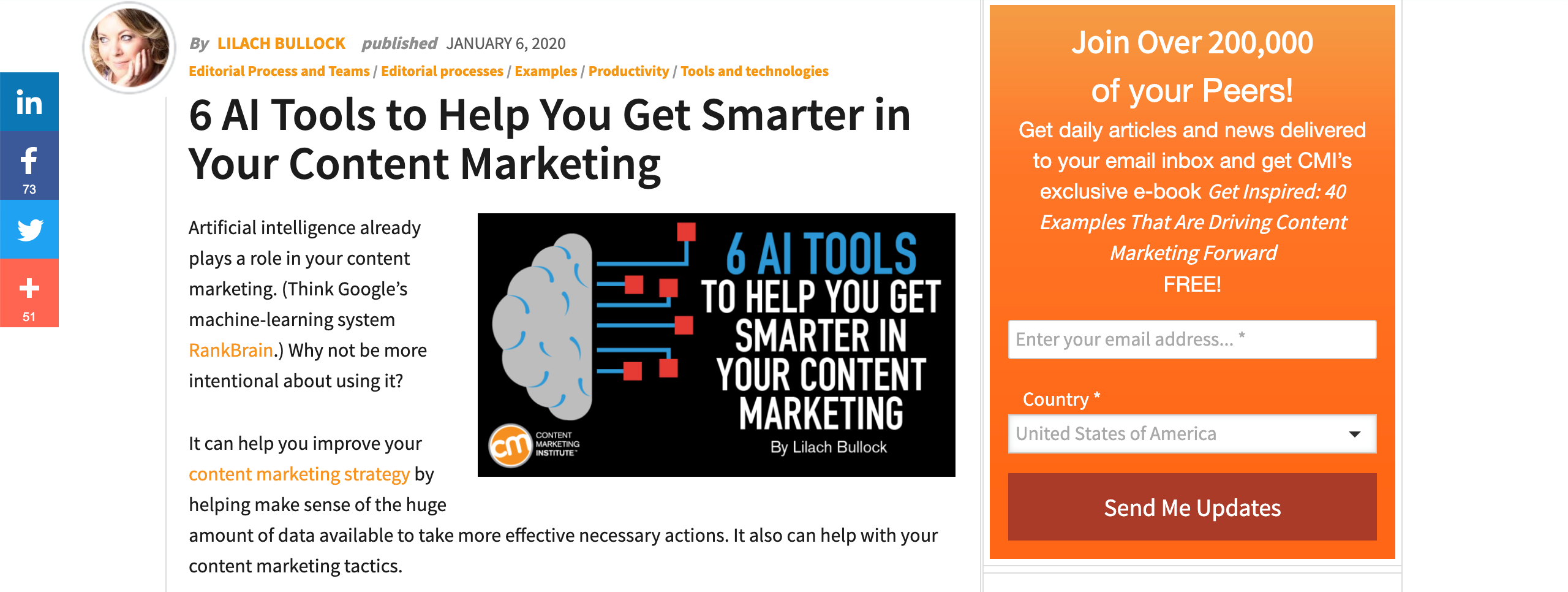 blog post content marketing institute