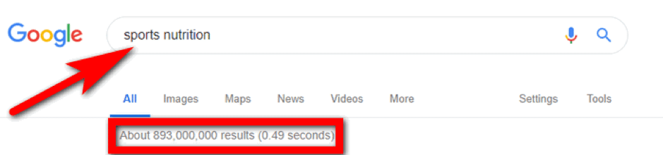 google search SEO example