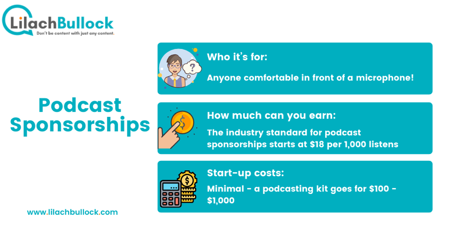 how to make money online from podcast sponsorships