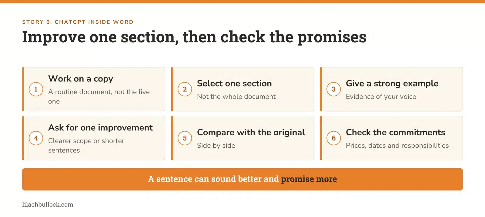 Revising one section of a Word document with the ChatGPT add-in