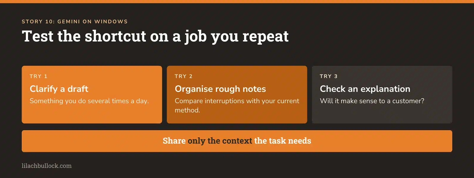 Three repeated daily tasks to try with the Gemini Windows app