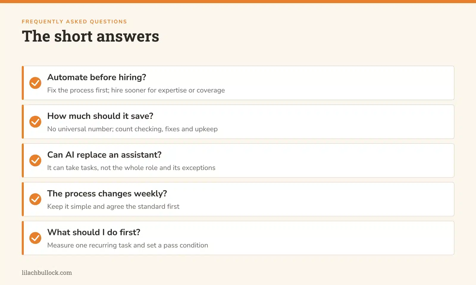 Short answers to five common questions about hiring versus automation