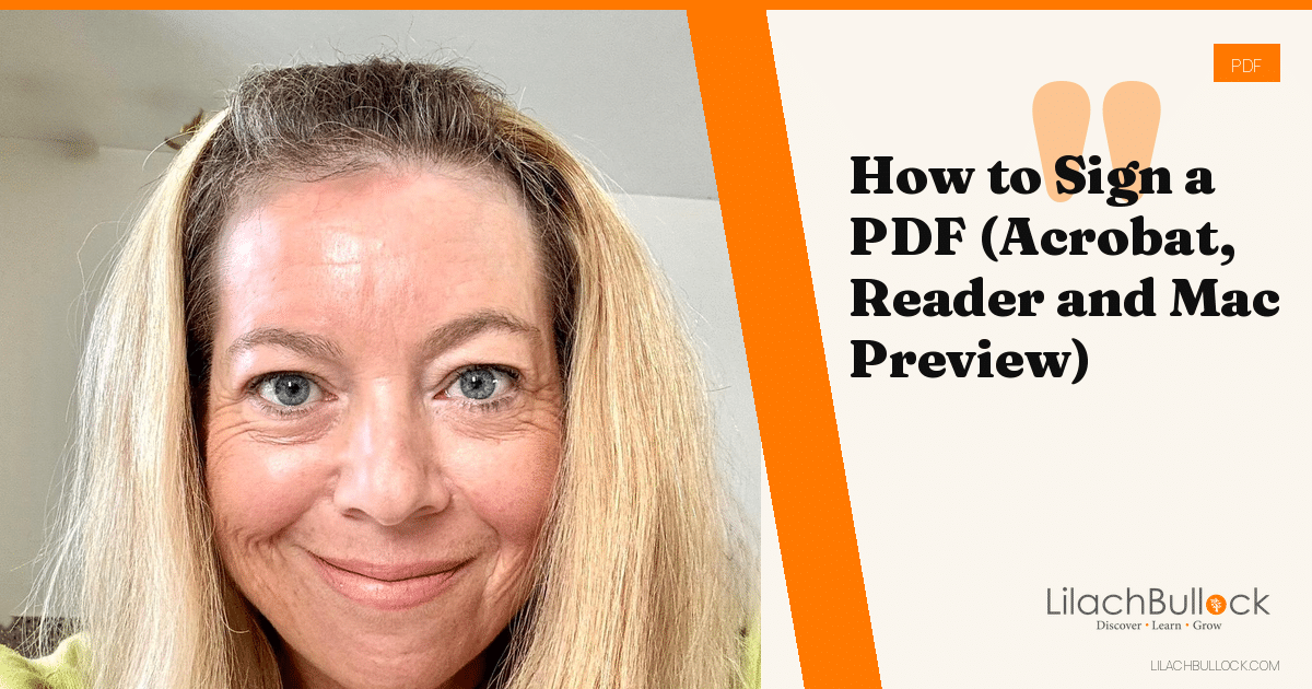 How to Sign a PDF (Acrobat, Reader and Mac Preview)