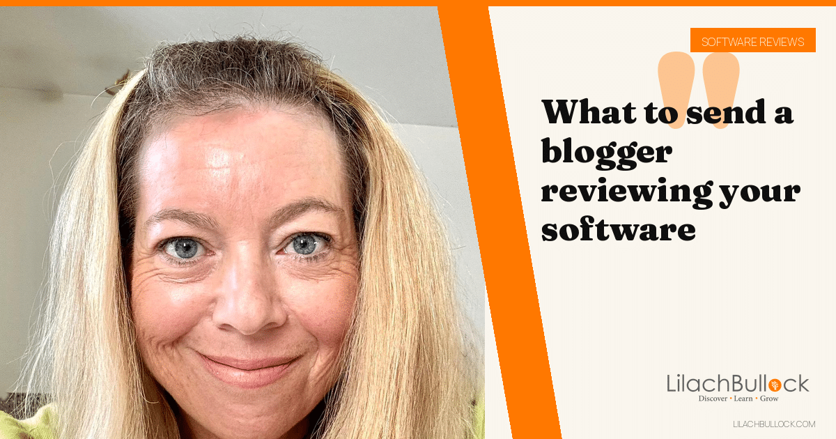 What should I send a blogger who's reviewing my software?